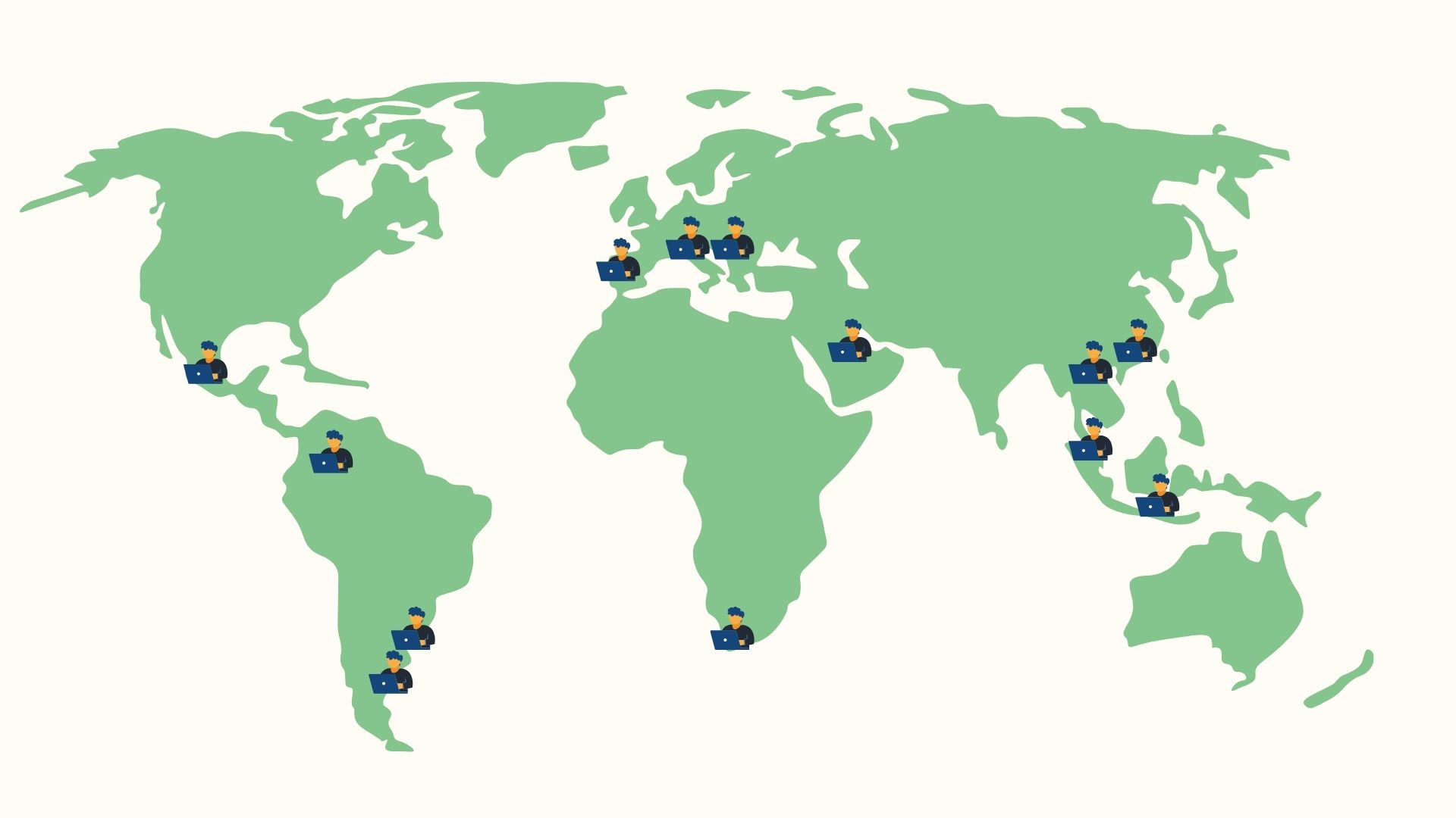 World map showing nBases global coverage